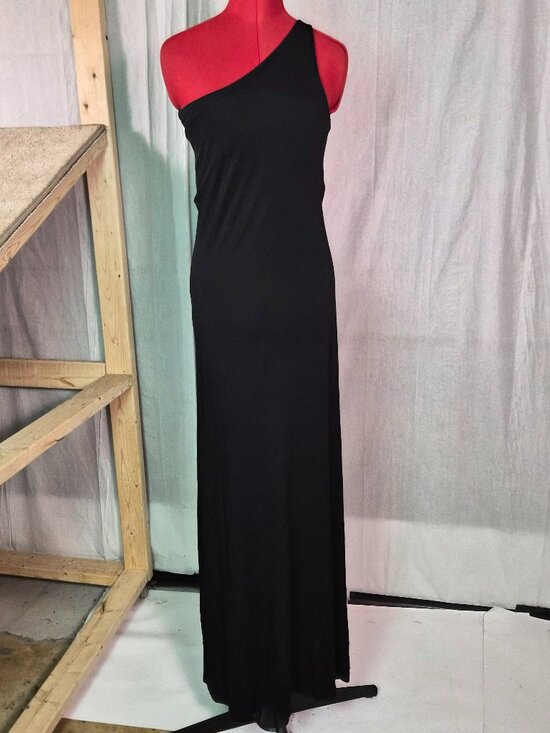 Lauren Ralph Lauren Dresses & Skirts - Lauren Ralph Lauren Womens One Shoulder Black Evening Gown Size M Maxi G451
